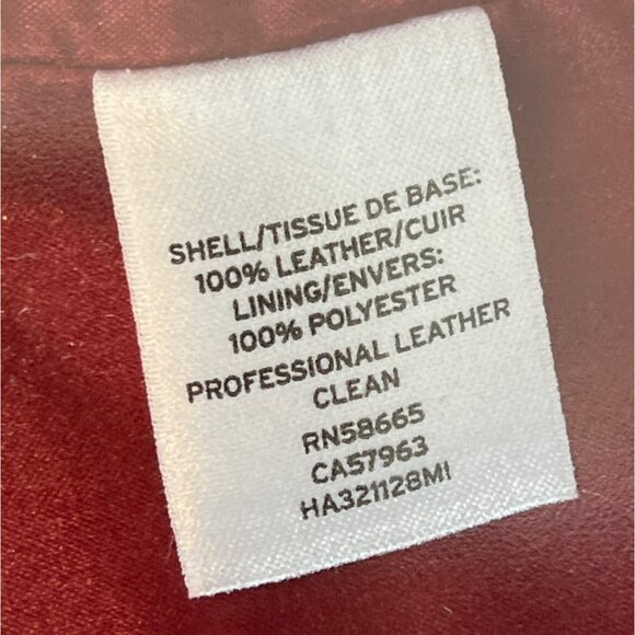 Vintage Halogen Womens Leather Coat Small S Burgundy Button-Up Jacket DH2 - Picture 5 of 7